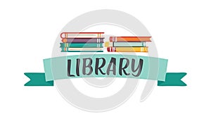 Library Reading Books Academic Learning Knowledge Icon, vector design Generative AI