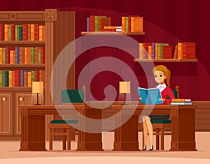 Library Reading Room Flat