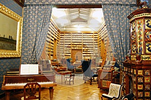 Library room in Betliar Manor, Slovakia