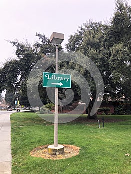 Library sign