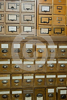 Library vintage database, archives photo
