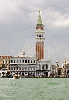 Libreria Marciana and St Mark's Campanile, Venice photo