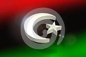 Libya flag concept