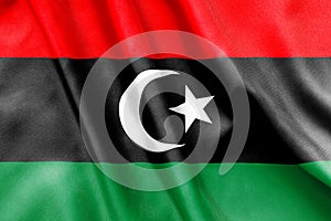 Libya Flag Rippled Effect Illustration