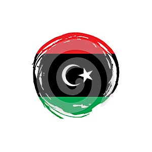 Libya flag, vector illustration photo