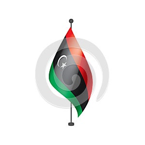 Libya flag, vector illustration on a white background