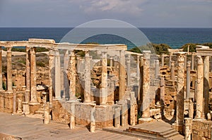 Libya Tripoli Leptis Magna Amphitheater photo