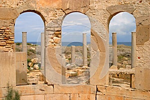 Libya Tripoli Leptis Magna Roman archaeological site - UNESCO World Heritage