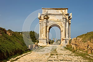 Libya â€“ Leptis Magna, detail of huge gate