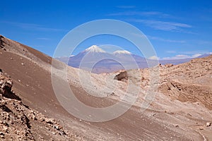 Licanabur Volcano in Chile`s Andes Mountains