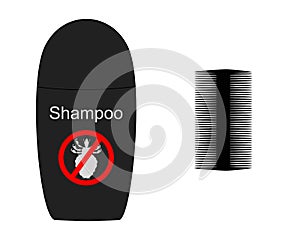 Lice shampoo and comb