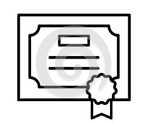 License certificate document symbol vector icon