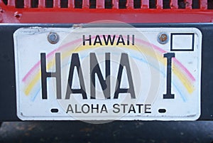 License Plate in Hawaii