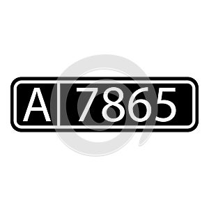 license plate icon vector
