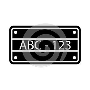 license plate icon vector