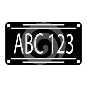 license plate icon vector