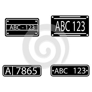 license plate icon vector