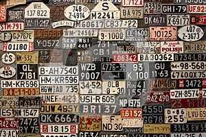 License Plates on the wall