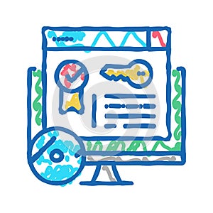 license software icon doodle illustration