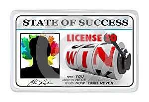 License to Win Laminated ID Card