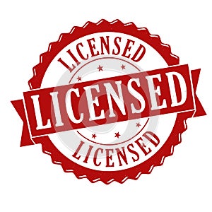 Licensed grunge rubber stamp