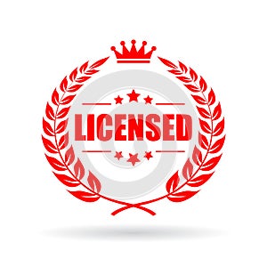 Licensed vector emblem