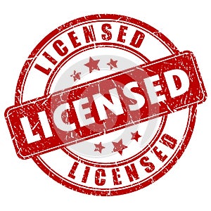 Licensed vector stamp