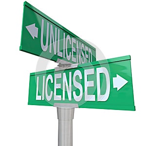 Licensed Vs Unlicensed Signs Choose Official