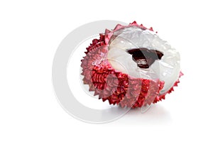 Lichee on white background - studio shot