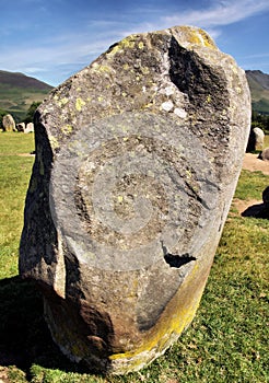 Lichen Covered Castlerigg Stone Monolith photo