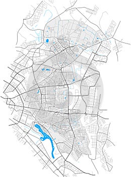 Lichtenberg, Berlin, Deutschland high detail vector map