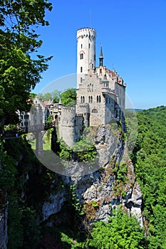 The Lichtenstein castle in Baden-WÃÂ¼rttemberg photo
