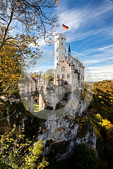 Lichtenstein castle Germany Europe panoramic view