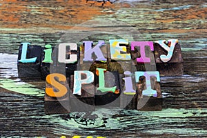 Lickety split fast rapid hasty speeding haste expeditious instant action photo