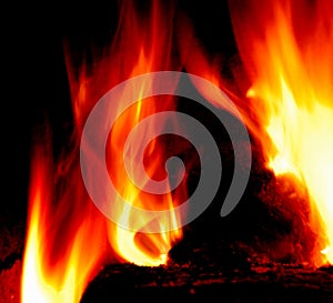 Licking flames photo