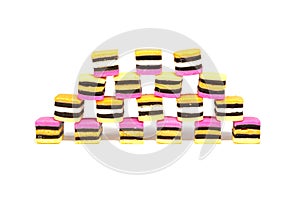 Licorice allsorts pyramid