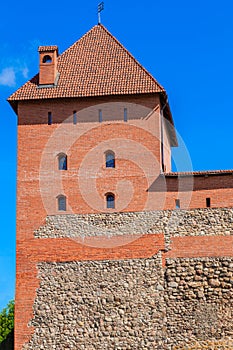 Lida castle from red brick and stone