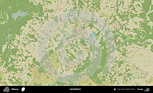 Lida District, Belarus. Topographic Humanitarian