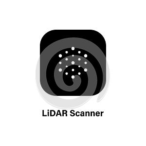 Lidar scanner icon symbol vector photo