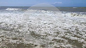 Lido di Ostia - Panoramica del mare mosso dal pontile