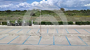 Lido di Ostia - Parcheggio in Via dell\'Idroscalo dal Porto Turistico di Roma