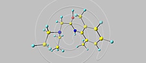 Lidocaine molecular structure isolated on grey photo