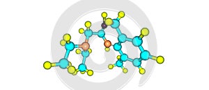 Lidocaine molecular structure isolated on white photo