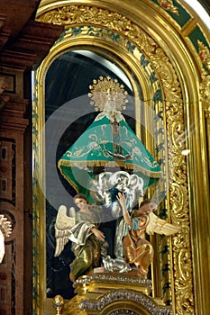 Lidon virgin on the church altar