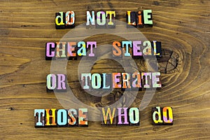 Lie cheat steal fraud truth dishonest deception honesty ethics