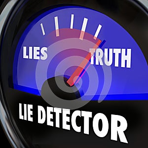 Lie Detector Truth Honesty Vs Dishonesty Lying Polygraph Test photo