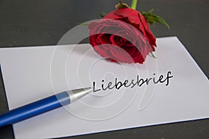 Liebesbrief - german for love letter