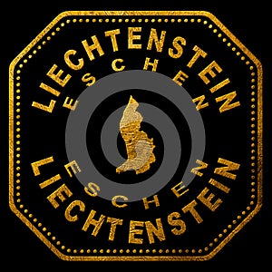 Liechtenstein Eschen Seal Map Design