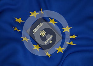 Liechtenstein passport on the flag of the European Union, Liechtenstein passports are issued to nationals of Liechtenstein for the