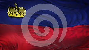 LIECHTENSTEIN Realistic Waving Flag Background